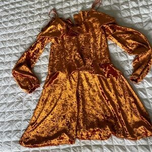Dance & Marvel Gold Velvet Dress